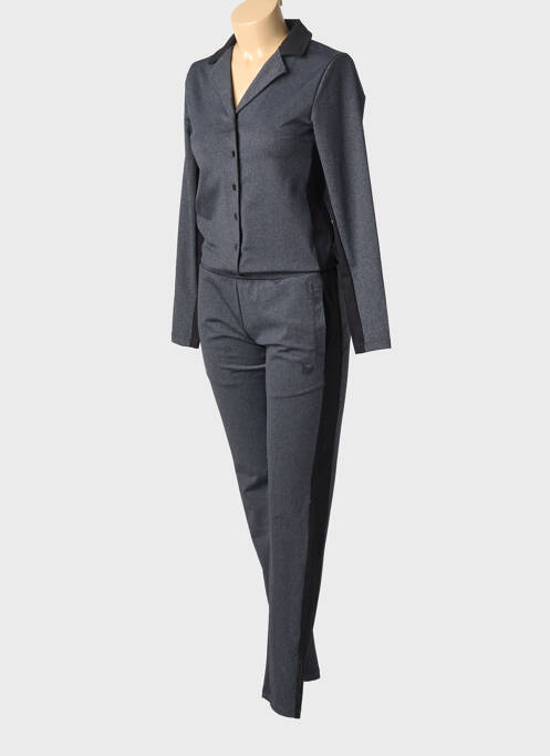 Combi-pantalon poches manches longues gris HBT femme