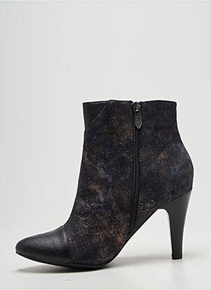 Bottines/boots tissage satiné talon de 7 à 9cm noir LPB femme