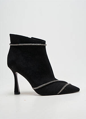 Bottines/boots tissage satiné talon haut de 10cm et plus noir TAMARIS femme