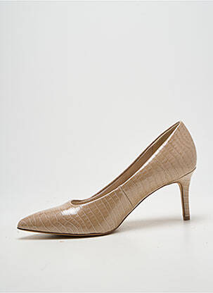 Escarpins matière lisse talon de 7 à 9cm beige TAMARIS femme