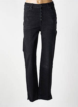 Jeans coupe droite stretch taille normale noir YEST femme
