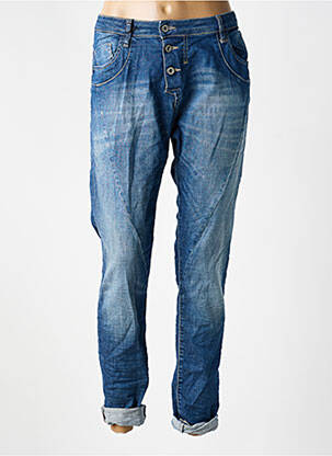 Jeans coupe slim stretch taille normale bleu PLEASE femme