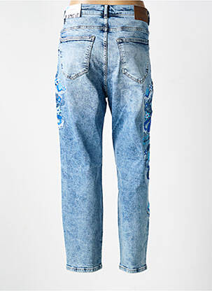 Jean coupe mom poches taille normale bleu MAT. femme