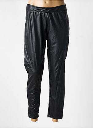 Pantalon 7/8 taille élastique taille normale noir MAT. femme