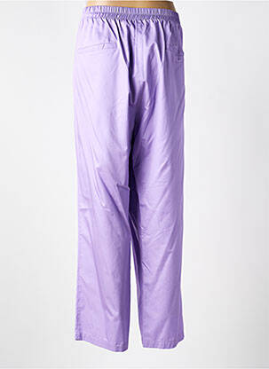 Pantalon 7/8 tissage popeline taille normale violet MAT. femme