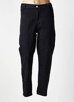 Jeans coupe slim stretch taille normale noir MAT. femme