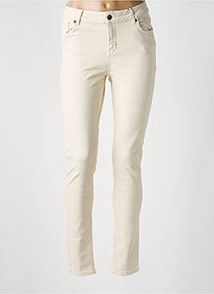 Jeans coupe slim stretch taille normale beige YEST femme