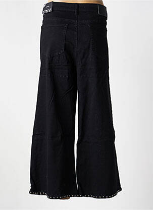 Jeans coupe large stretch taille normale noir MAT. femme