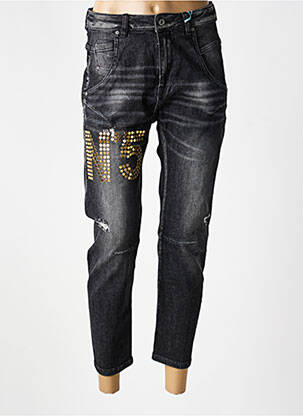 Jeans boyfriend stretch taille normale noir CARLA GIANNINI femme