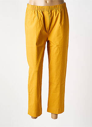 Pantalon 7/8 taille élastique taille normale jaune OLIVER JUNG femme