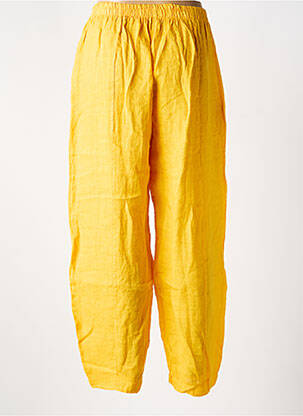 Pantalon droit taille haute taille haute jaune OLIVER JUNG femme