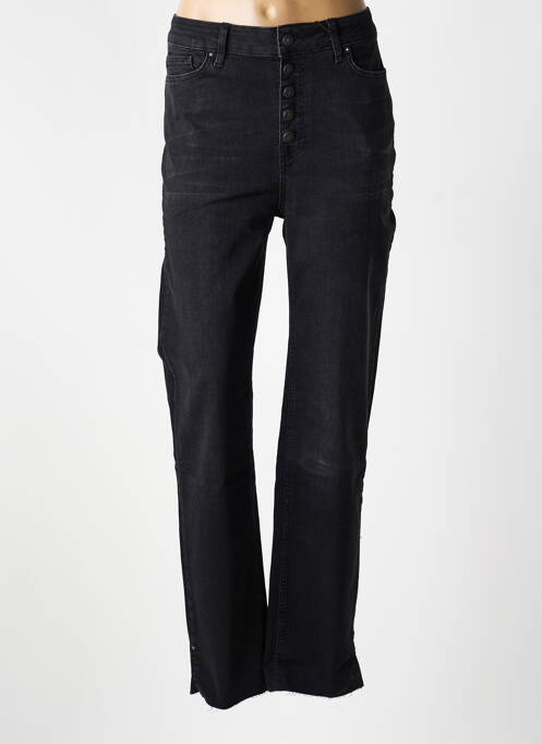 Jeans coupe droite stretch taille normale noir YEST femme