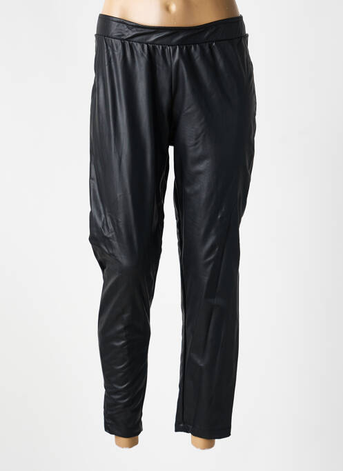 Pantalon 7/8 taille élastique taille normale noir MAT. femme