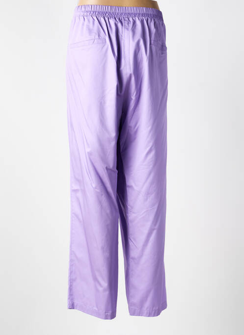Pantalon 7/8 taille élastique taille normale violet MAT. femme