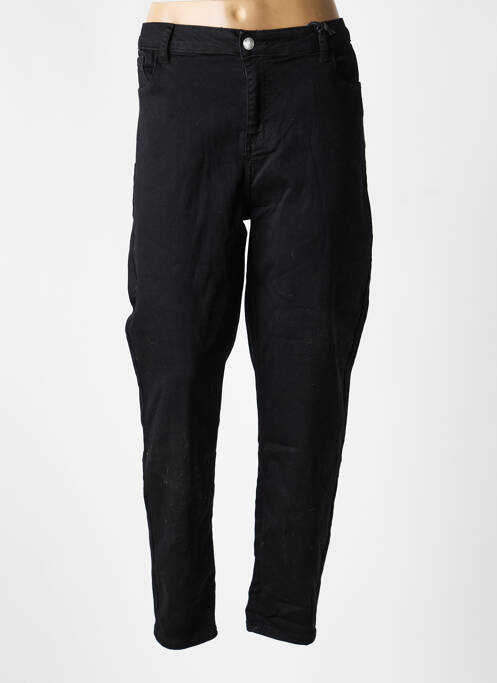 Jeans coupe slim stretch taille normale noir MAT. femme