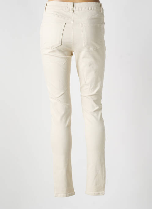 Jeans coupe slim stretch taille normale beige YEST femme
