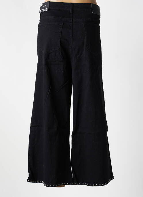 Jeans coupe large stretch taille normale noir MAT. femme