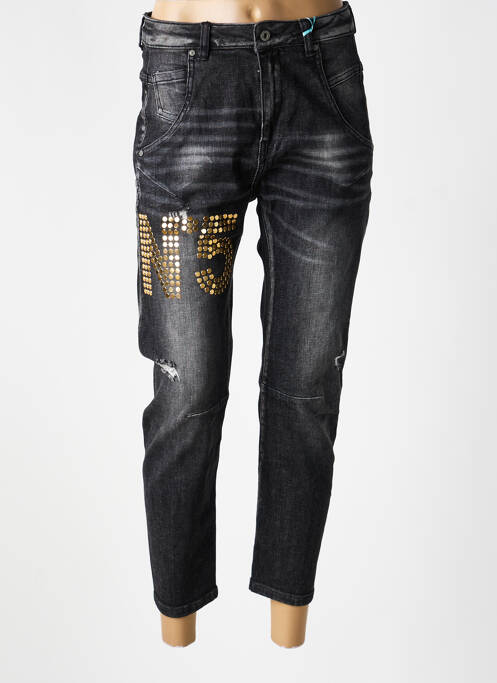Jeans boyfriend stretch taille normale noir CARLA GIANNINI femme