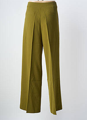 Pantalon droit tissage popeline taille normale vert ESQUALO femme