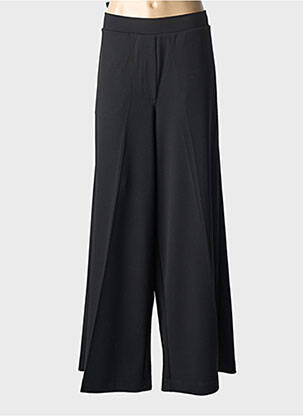 Pantalon large tissage crêpe taille normale noir MAT. femme