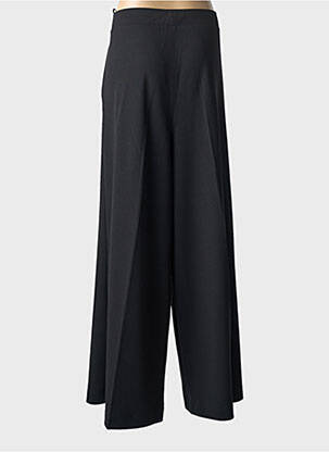 Pantalon large tissage crêpe taille normale noir MAT. femme