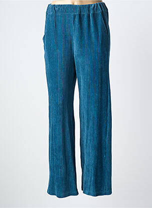 Pantalon droit stretch taille normale bleu MOMENT femme