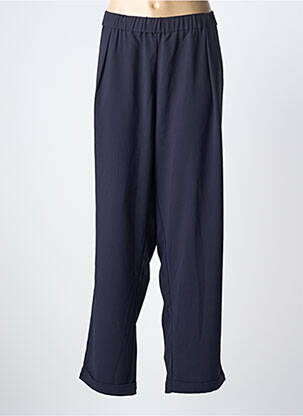 Pantalon droit stretch taille normale bleu YESTA femme