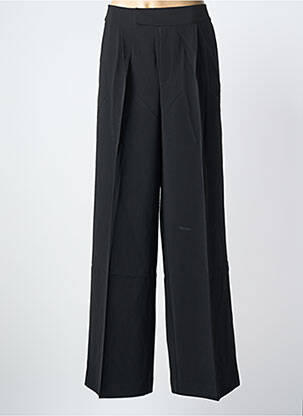 Pantalon droit tissage popeline taille normale noir ESQUALO femme