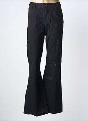 Jean coupe flare taille normale taille normale noir MAT. femme