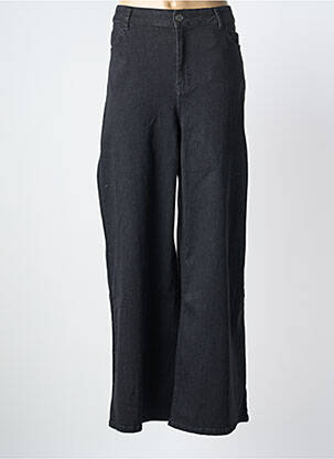 Jeans coupe large stretch taille normale noir MAT. femme