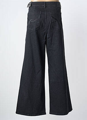 Jeans coupe large stretch taille normale noir MAT. femme