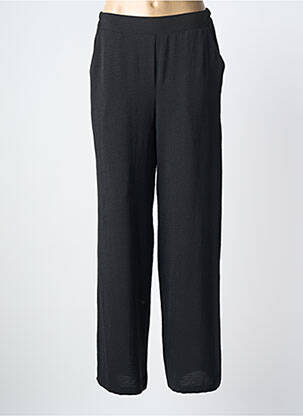 Pantalon droit tissage popeline taille normale noir AN II VITO femme