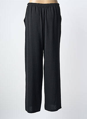 Pantalon droit tissage popeline taille normale noir AN II VITO femme