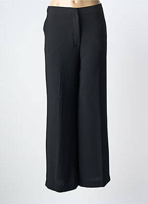 Pantalon droit taille élastique taille normale noir MAT. femme