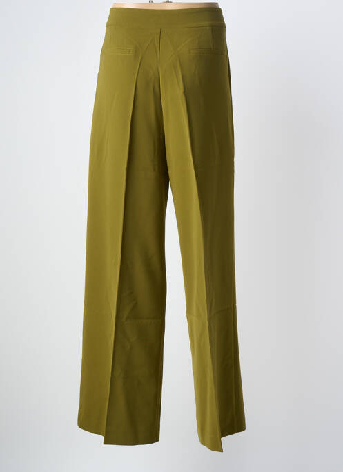 Pantalon droit tissage popeline taille normale vert ESQUALO femme