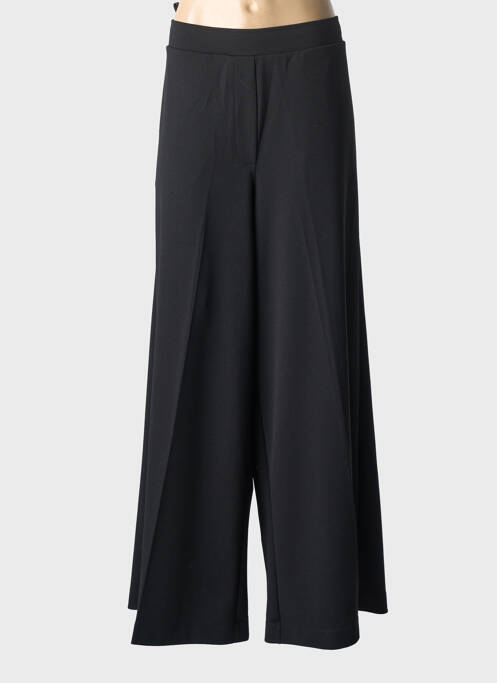 Pantalon large tissage crêpe taille normale noir MAT. femme