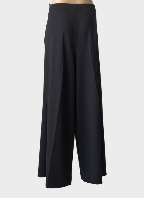 Pantalon large tissage crêpe taille normale noir MAT. femme