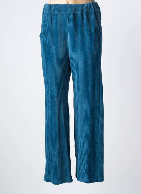 Pantalon droit stretch taille normale bleu MOMENT femme