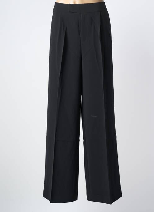 Pantalon droit tissage popeline taille normale noir ESQUALO femme