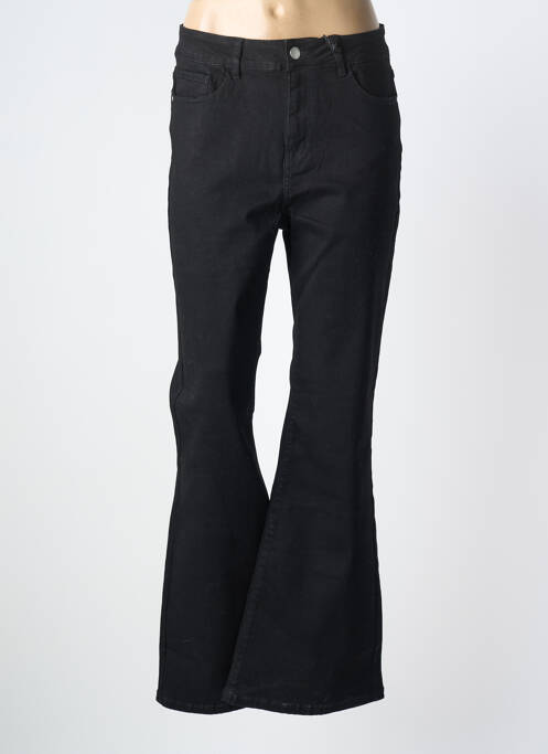 Jean coupe flare taille normale taille normale noir MAT. femme