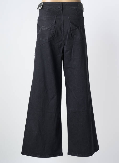 Jeans coupe large stretch taille normale noir MAT. femme