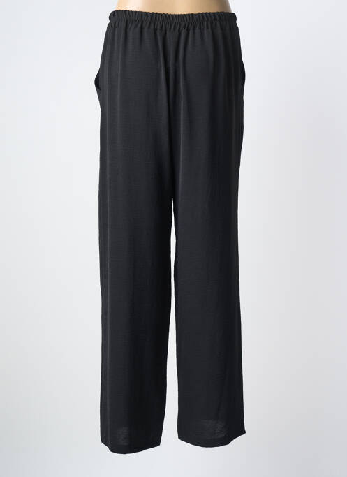 Pantalon droit tissage popeline taille normale noir AN II VITO femme