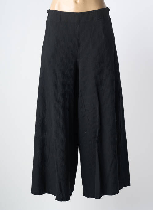 Pantalon large tissage popeline taille normale noir WENDY TRENDY femme