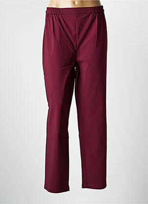 Pantalon droit tissage popeline taille normale rouge OLIVER JUNG femme