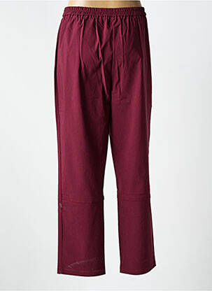 Pantalon droit tissage popeline taille normale rouge OLIVER JUNG femme