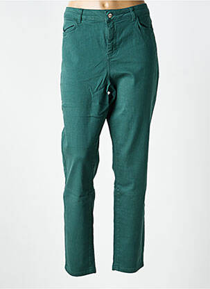 Jeans coupe slim stretch taille normale vert YESTA femme