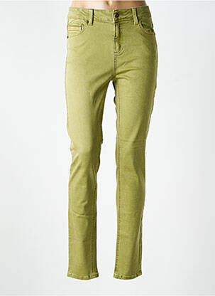 Jeans coupe slim stretch taille normale vert YEST femme