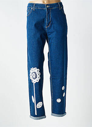 Jeans coupe droite stretch taille normale bleu SOPHIA CURVY femme