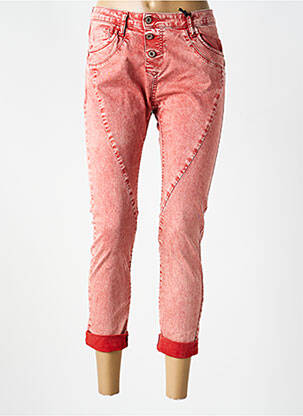 Jeans coupe slim taille basse taille basse rouge PLEASE femme