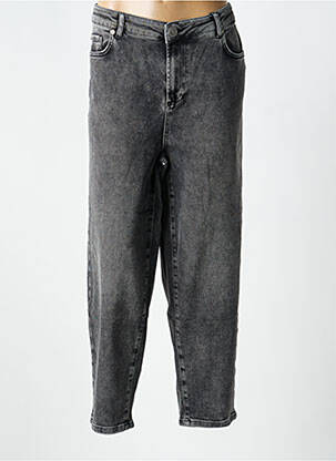 Jean coupe mom stretch taille haute noir MAT. femme